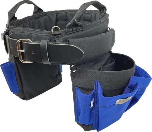 Vista 9 de BOULDER BAG - Cinturón profesional para electricistas MAX Combo con soporte trasero cómodo, hebilla de cinturón de cuero, cinturón de trabajo