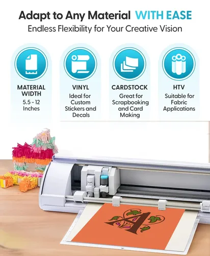 Vista 2 de Silhouette America Cameo 5 Alpha (α) Máquina de corte inteligente, color blanco clásico (paquete de lujo), incluye software de edición comercial, 36