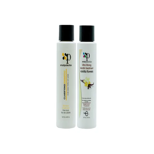 Vista 2 de Vanilla Ultra Strong Keratin Treatment with Clarifying Shampoo 16oz