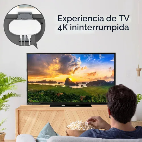 Vista 9 de Wasserstein Soporte de TV para Google TV Streamer 4K - Soporte de clip para Google TV Streaming Box (carbón) - Hecho para Google