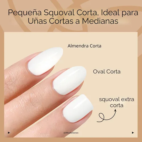 Vista 5 de Modelones Uñas postizas extra cortas a presión, color blanco lechoso A1-blanco lechoso