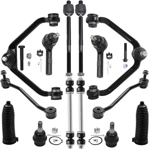 Vista 26 de Detroit Axle - Kit de suspensión frontal de 15 piezas para Jeep Grand Cherokee 99-04 1999 2000 2001 2002 2003 2004, brazos de control superior e