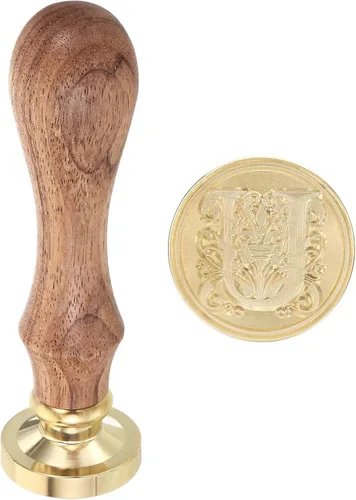 Vista 20 de PATIKIL Sello de cera del alfabeto S, sello de cera de sellado de letra inicial, clásico retro, 0.98 pulgadas, cabeza de latón retro extraíble