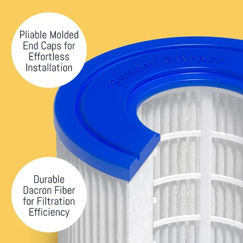 Vista 3 de Cartucho de repuesto de filtro de spa y bañera de hidromasaje tipo VI - para filtros de bañera de hidromasaje Coleman SaluSpa, filtro Bestway, Lay-Z