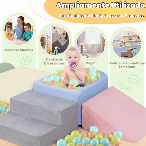 Vista 5 de Bloques de escalada de espuma Whiffee para niños pequeños, juguetes de escalada para niños pequeños en interiores, bloques de escalada para niños