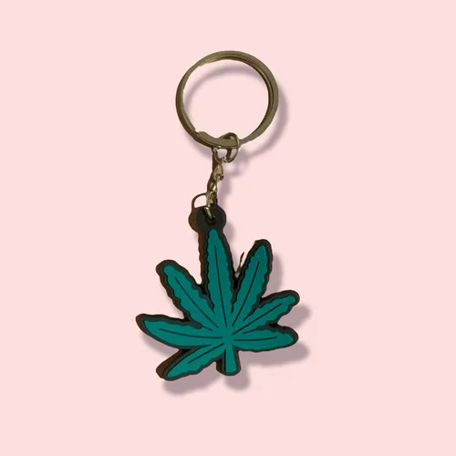 Vista 3 de Juego de 3 llaveros de marihuana, Multicolor, S