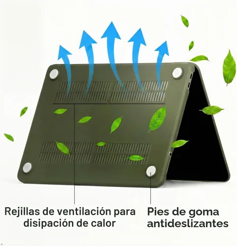 Vista 5 de Se7enline Funda para MacBook Neo de 13 pulgadas modelo A3404 2026, verde