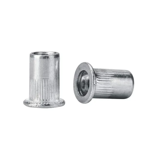 Vista 3 de 20 tuercas de remache 1/4-20UNC, tuerca de brida de aluminio, inserto roscado de cabeza plana