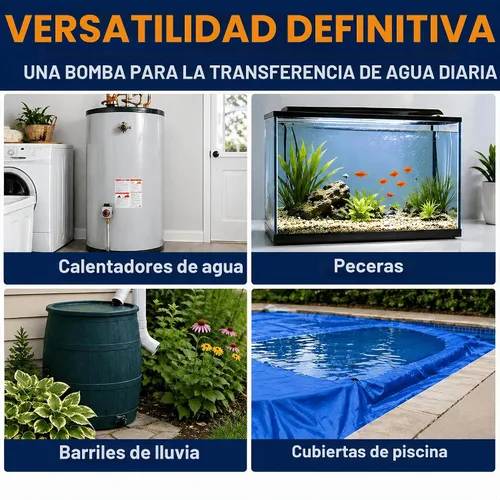 Vista 6 de Bomba de transferencia de agua 115V, bomba eléctrica de 330 GPH