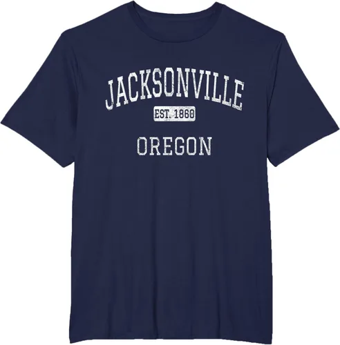 Vista 17 de Jacksonville Oregon OR - Camiseta vintage, Negro