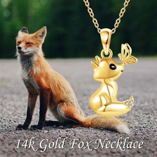 Vista 5 de Collar de oro real de 14 quilates, delicado regalo de joyería de verano para mujeres, amantes, San Valentín, Navidad, regalos del día de la madre