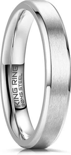 Vista 8 de King Ring 4/6/8mm Basic Rings – Super Polished Matt Finish Mens Rings Wedding Bands for Men & Women – Designed in USA