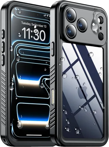 Vista 18 de SPIDERCASE Funda impermeable para iPhone 12 Pro Max, lente integrada y protector de pantalla, protección completa resistente, 12 pies, a prueba