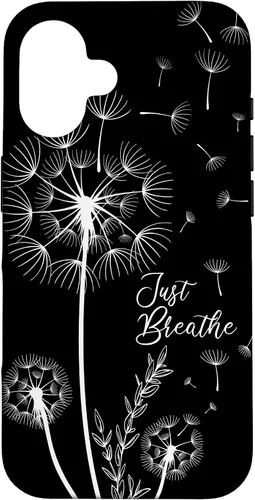 Vista 32 de Lindo diseño de tatuaje de diente de león flechas respiración patrón caso para iPhone 17