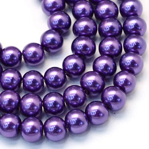 Vista 10 de KISSITTY 105 unids/hebra Burly Wood Satin Luster Glass Round Pearl Spacer Bead Loose Beads 0.315 in para bricolaje joyería artesanía 31.4