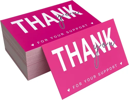 Vista 3 de RXBC2011 Gracias por su apoyo Tarjeta Tarjeta de Apreciación al Cliente Tarjetas de Felicitación Paquete Inserto para Negocios en Línea Paquete