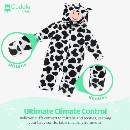 Vista 12 de Enterizo de vellón para bebé, rómper de una sola pieza con capucha para niños, ropa para exteriores, chaqueta infantil