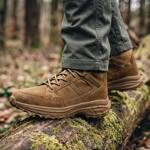 Vista 3 de NORTIV 8 Botas de combate tácticas ligeras para hombre Coyote