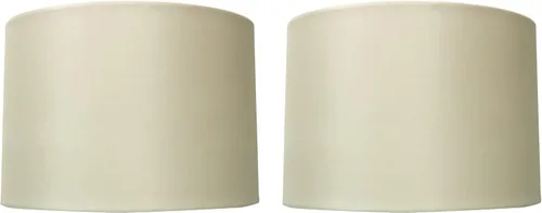 Vista 16 de Royal Designs, Inc. HB-641UT-9BG Pantalla de lámpara de tambor poco profundo con tapiz, Uno Fitter, 8 x 9 x 7, beige
