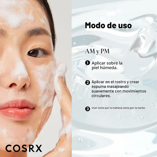 Vista 7 de COSRX Low pH Good Morning Limpiador facial en gel suave, para uso diario, para piel sensible, equilibra el pH, antibrotes, sin parabenos ni sulfatos