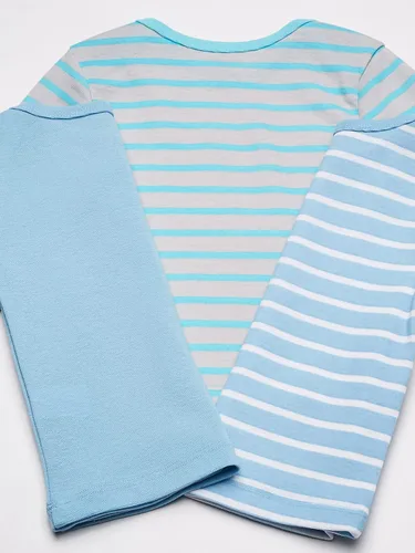 Vista 4 de Hanes Baby Long-Sleeve Undershirt, Flexy Soft Knit Expandable Shoulder Pullover for Babies & Toddlers, 4-Pack