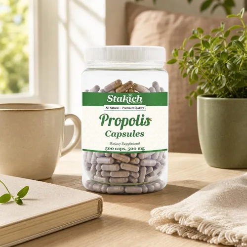 Vista 7 de Stakich Cápsulas de 500 mg (cápsulas de propóleo 500 mg (500 unidades)