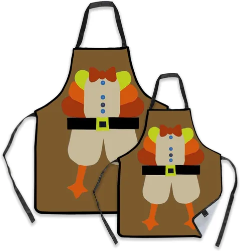 Vista 13 de Remimi Juego de 2 delantales de Navidad, impermeables, delantales de chef de cocina a juego para padres e hijos