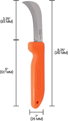 Vista 5 de Cuchillo utilitario de cosecha, hoja de 3 pulgadas Naranja