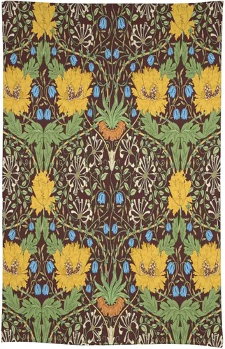 Vista 130 de Mantel Floral Retro de Pájaros, Diseño Original Bohemio William Morris Estampado Cubierta de Mesa para Hogar Picnic Fiesta Comedor Cocina William