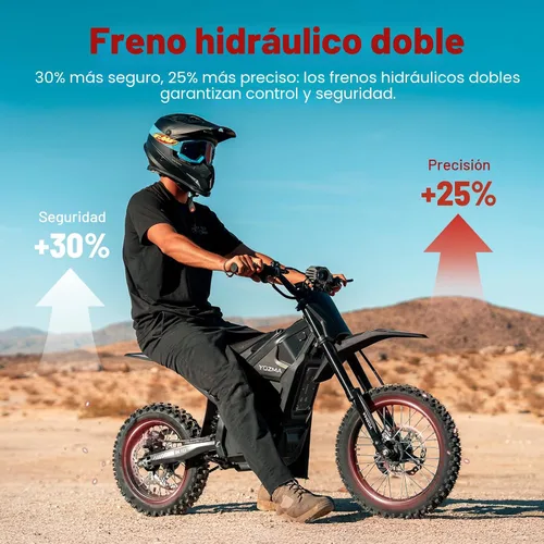 Vista 4 de Yozma IN10 bicicleta eléctrica de la suciedad, motocicleta eléctrica de Negro