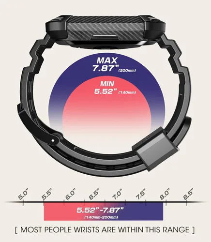 Vista 7 de SUPCASE Unicorn Beetle Pro - Correa de reloj para Fitbit Versa 4, Fitbit Versa 3, Fitbit Sense 2/1, correa protectora de repuesto
