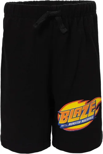 Vista 3 de Blaze and the Monster Machines Stripes Zeg - Camiseta sin mangas y pantalones cortos de ciclismo de rizo francés, juego de 3 piezas de niño a niño