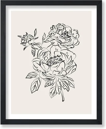 Vista 91 de Poster Master Póster Plumeria - Impresión de flores retro, arte floral, arte de flores tropicales, arte de línea - Arte de boceto - Arte abstracto