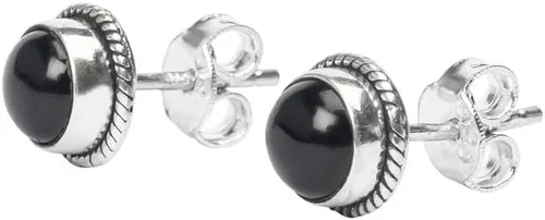 Vista 9 de Pendientes de tuerca con gemas, plata de ley 925, aretes de 6 mm redondos para niñas y mujeres, regalo