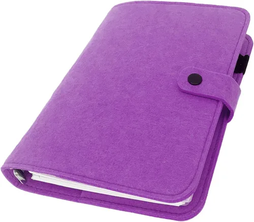 Vista 10 de Carpeta de fieltro A5 con páginas y juego de bolsillos para carpeta, color menta aguamarina