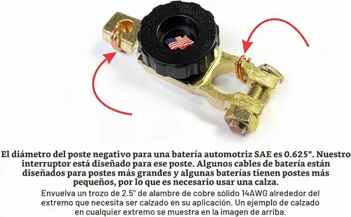 Vista 4 de Interruptor de desconexión de parte superior Post batería maestro