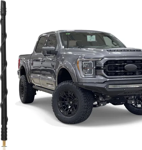 Vista 26 de KSaAuto Antena de repuesto para camioneta Ford, goma flexible de 13 pulgadas, color negro, se adapta a Ford F150 2009-2025, F250 F350 2017-2025