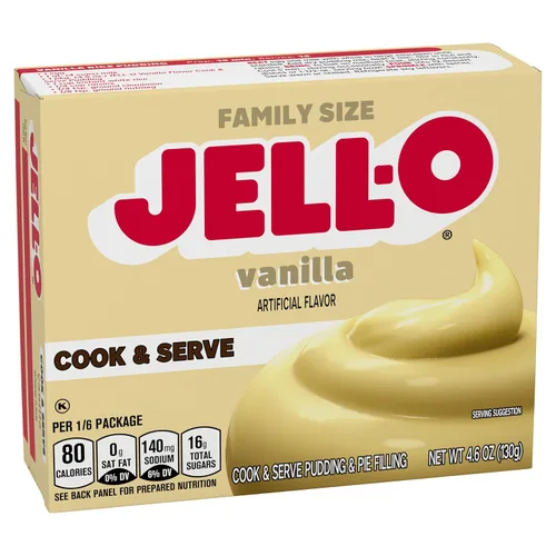 Vista 9 de Jell-O Cook & Serve Mezcla de relleno de pudín de vainilla y pastel, caja de 4.6 onzas Sweet Cook & Serve Pudding & Cake Filling, revuelve