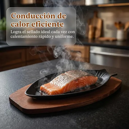 Vista 7 de DOITOOL Sartén de hierro fundido en forma de pescado, bandeja antiadherente para parrilla de barbacoa de 13.18 x 6.49 x 0.98 pulgadas, sartén