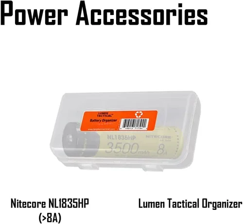 Vista 2 de Nitecore CI7 2500 Lumen linterna táctica con 7000mw 940nm largo alcance infrarrojo IR iluminador NL1835HP, organizador LumenTac