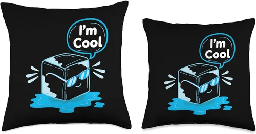 Vista 3 de ice cubes Summer Ice Drink Vacation Clothing Cubes Ice Drink Cool Bartender - Almohada de verano, 16 x 16 pulgadas, multicolor