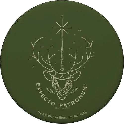 Vista 3 de Harry Potter Expecto Patronum! PopSockets agarre y soporte para teléfonos y tabletas, Negro