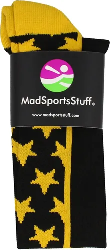Vista 4 de MadSportsStuff Calcetines All Stars con estrellas para béisbol, sóftbol, fútbol, jóvenes y adultos, niños, niñas, hombres y mujeres, sobre