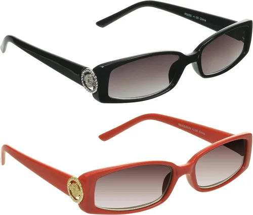 Vista 16 de proSPORT Lentes de sol de lectura con lentes completos, lentes tintados, para mujer, con emblema de medusa, emblema de medusa, color dorado