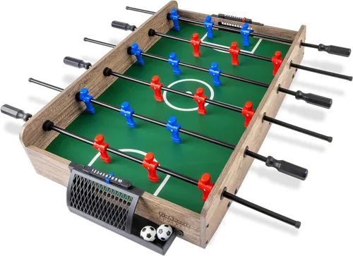 Vista 7 de Juego de futbolín de mesa GoSports de 32 pulgadas - Roble o Negro