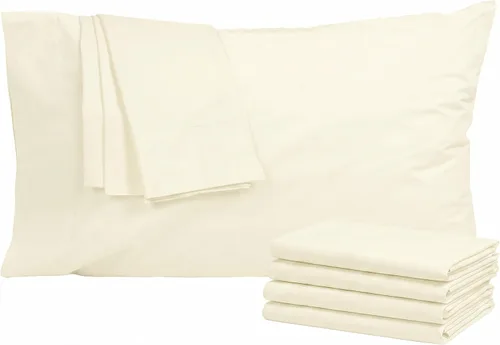 Vista 31 de Pillow Cases 100% Cotton Percale Standard Queen Set of 2 Blue Floral Floral Pillowcases Breathable Hypoallergenic Pre-Shrunk, 20 Inch x 30 Inch