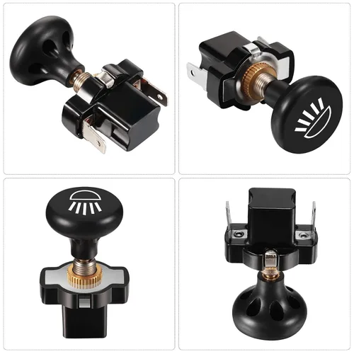 Vista 6 de HESTYA Interruptor de luz para carrito de golf, 3 piezas, interruptor de luz de empuje de 12 voltios para carrito de golf, botón de empuje y tirón