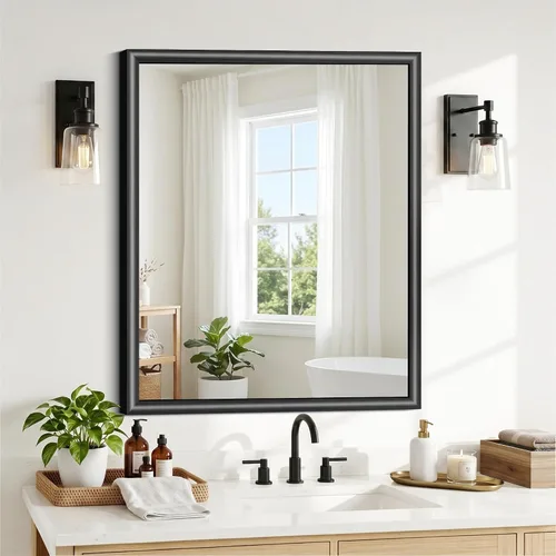 Vista 17 de FORBATH Bathroom Mirror for Over Sink, 18x30 Inch Black Vanity Mirror