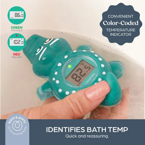 Vista 3 de Dreambaby Turtle + Croc - Termómetro digital de lectura instantánea para agua y temperatura ambiente