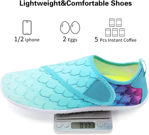 Vista 6 de Lisdwde Zapatos de agua antideslizantes para hombre y mujer, zapatos de natación, deportes de playa, secado rápido, zapatos de calcetín para mujeres